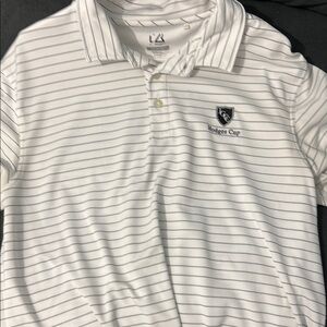 Cutter & Buck Black and White Polo Shirt